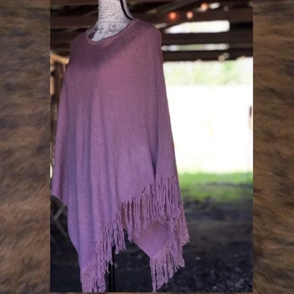 KERISMA, Fringed Poncho, EUC - Picture 2 of 9